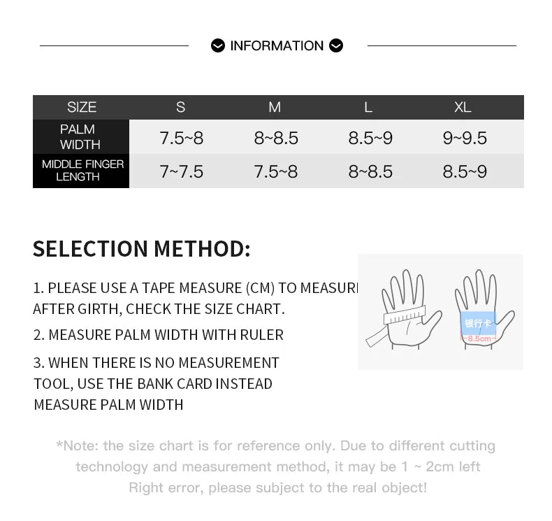 Touch Screen Cycling Gloves With Wrist Support