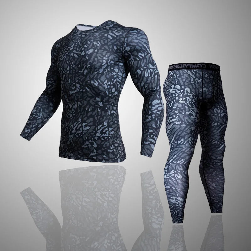 Camouflage Long Sleeve Compression T Shirt