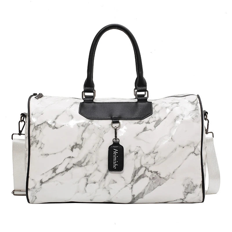 Classy Silver Gym Bag with Bag Tag