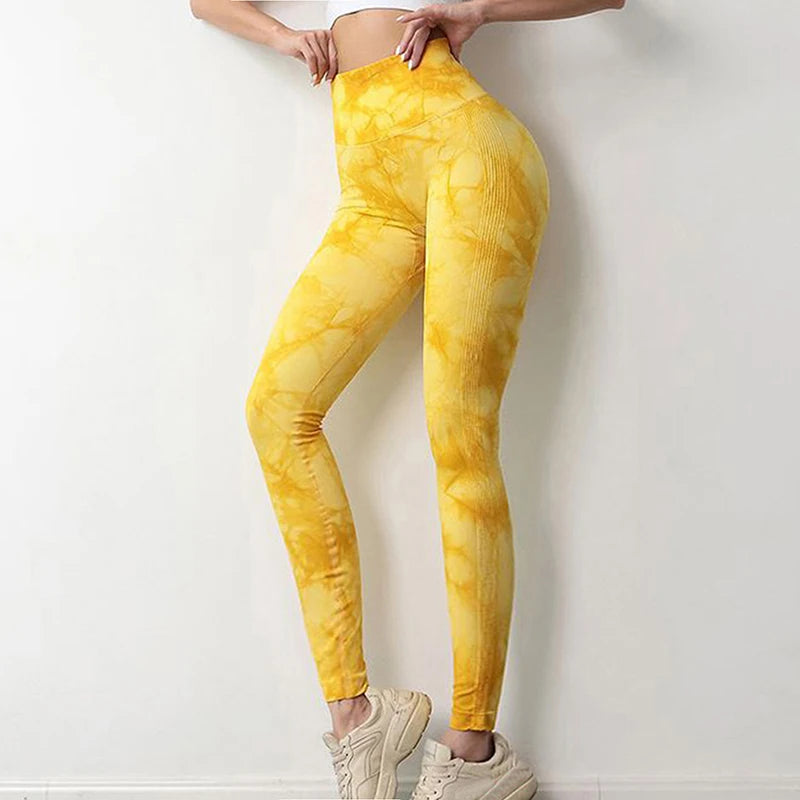 Breathable Seamless Tie Dye Leggings