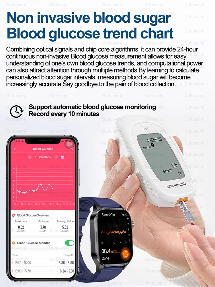 Blood Pressure Monitoring Bluetooth Smart Watch