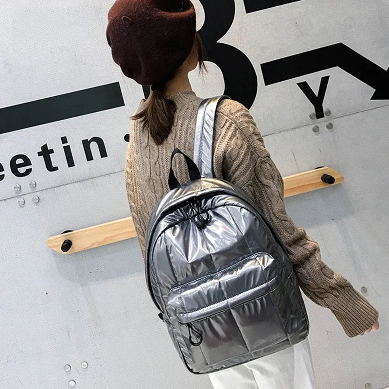 Glossy Leather Sports Backpack