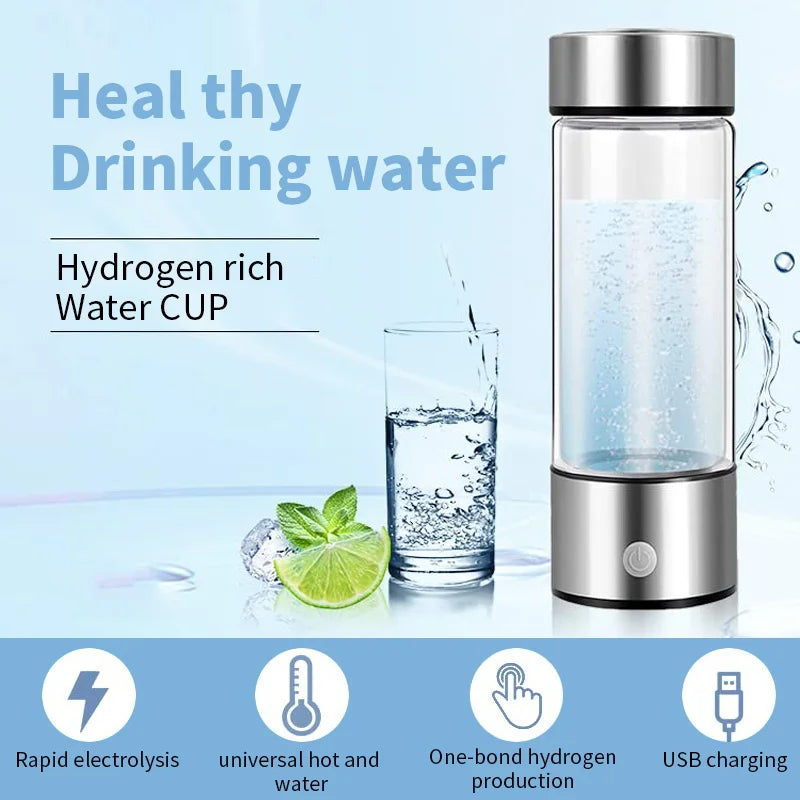 Portable Hydrogen Water Cup USB Rechargeable