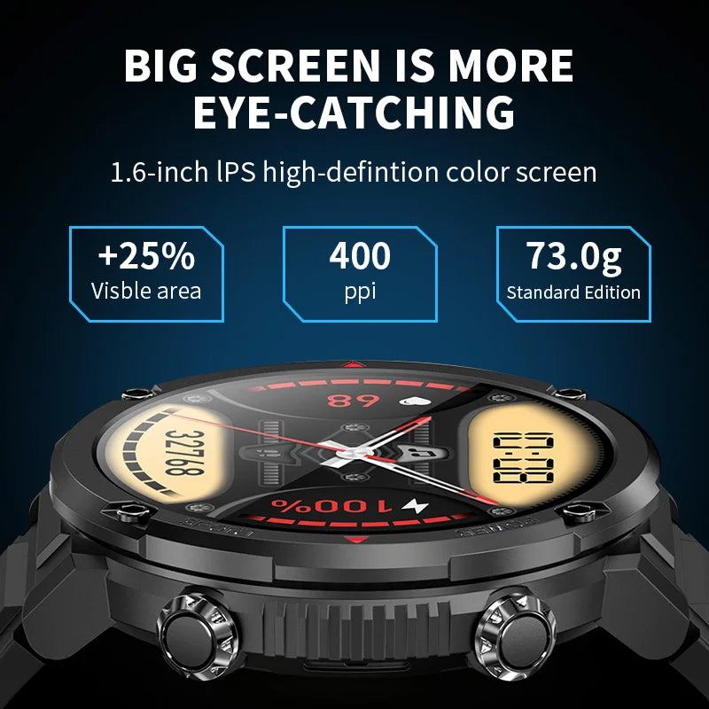 FM FIT 1.6 Inch Full Touch Screen Sports Watch